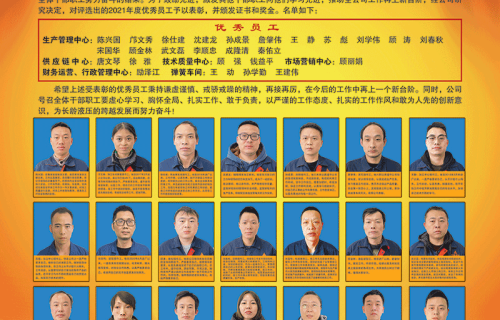 長齡液壓隆重召開2021年度優(yōu)秀員工表彰大會(huì)